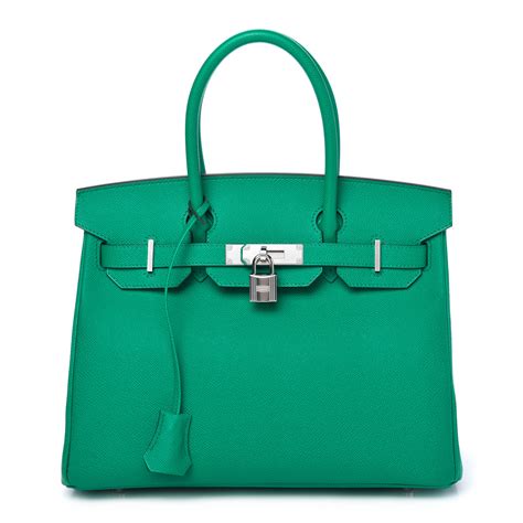 HERMES Epsom Birkin 30 Vert Jade 768491